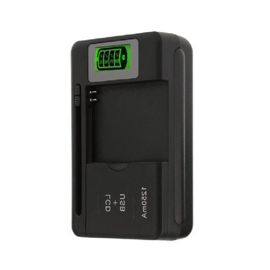 SS-5 Universal Cell Phone Battery Charger With USB Output & LCD Display, US Plug(Black) by buy2fix