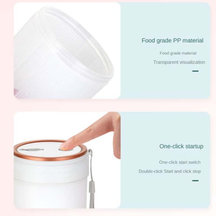 LGZ-1 500ml 50W 4 Blades Electric Portable Juicer Rechargeable Juice Extractor(Pink) by buy2fix