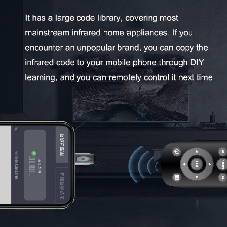 R10 Phone Smart Infrared Transmitter Learning Type Long Distance Remote Control, Interface: 8 Pin - Phone Remote Control by buy2fix | Online Shopping UK | buy2fix