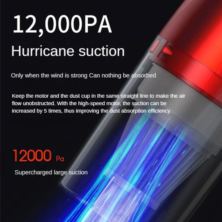 4 In 1 12000pa Wireless Mini Handheld Car Vacuum Cleaner Mite Remover(Red) - Vacuum Cleaner by buy2fix | Online Shopping UK | buy2fix