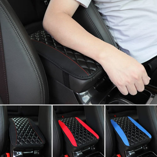 Car Center Console Cover Mat PU Leather Car Armrest Cover 32x19cm(Black) by buy2fix