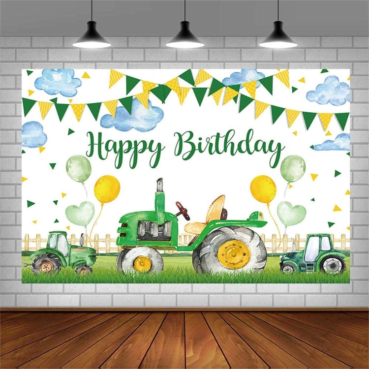 180x110cm Farm Tractor Photography Backdrop Cloth Birthday Party Decoration Supplies by buy2fix