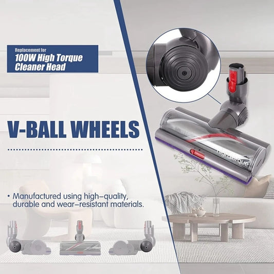 For Dyson V10 / V11 Vacuum Cleaner 100W High Torque Suction Head V-Ball Wheels - For Dyson Accessories by buy2fix | Online Shopping UK | buy2fix