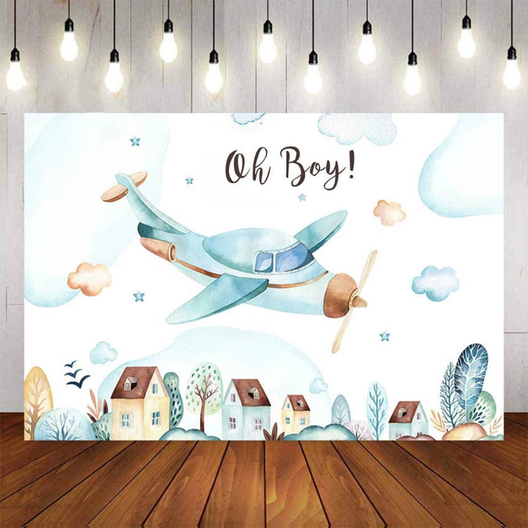 180x110cm Aircraft Theme Birthday Background Cloth Party Decoration Photography Background by buy2fix