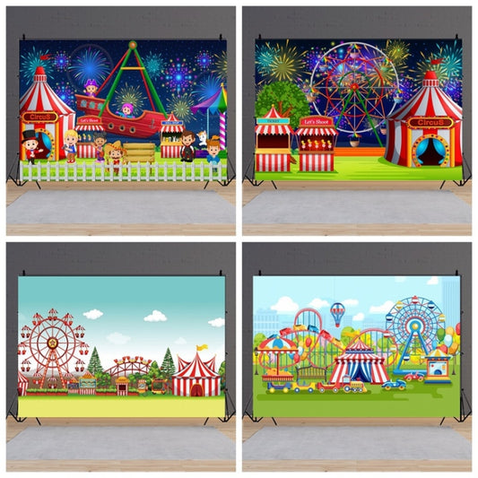 150 x 100cm Circus Amusement Park Ferris Wheel Photography Background Cloth(MDA40715) by buy2fix