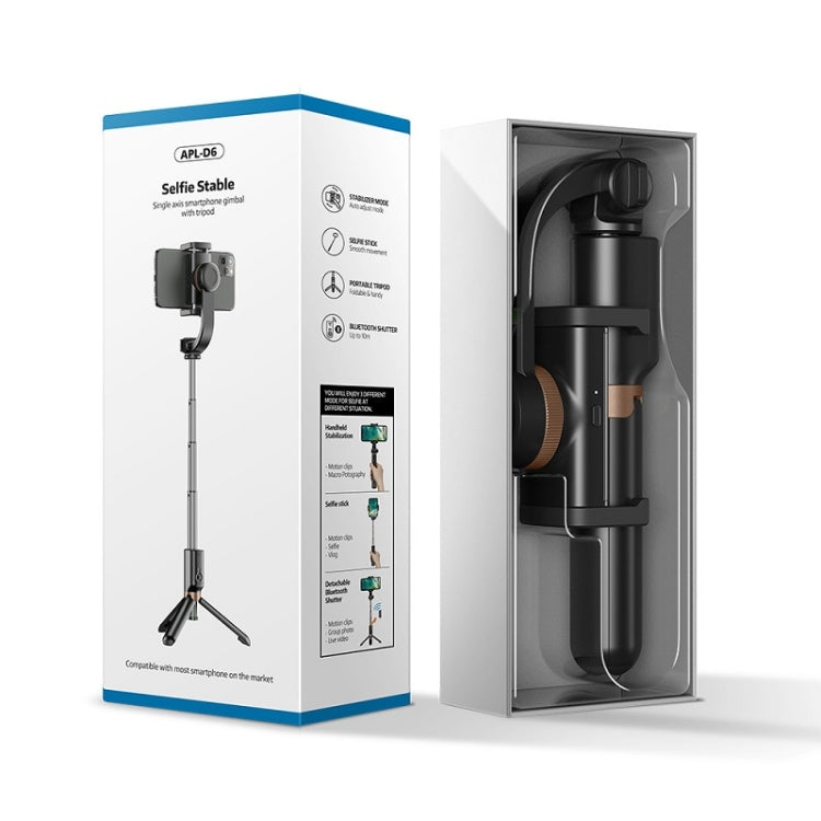 APEXEL APL-D6 Live Video Multifunctional Mobile Phone Gimbal Stabilizer Selfie Stick by APEXEL