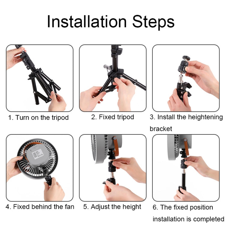 ZK-01 7 Inch Outdoor Camping LED Light Tripod Fan Portable Multifunctional Power Bank Hanging Fan(White) by buy2fix