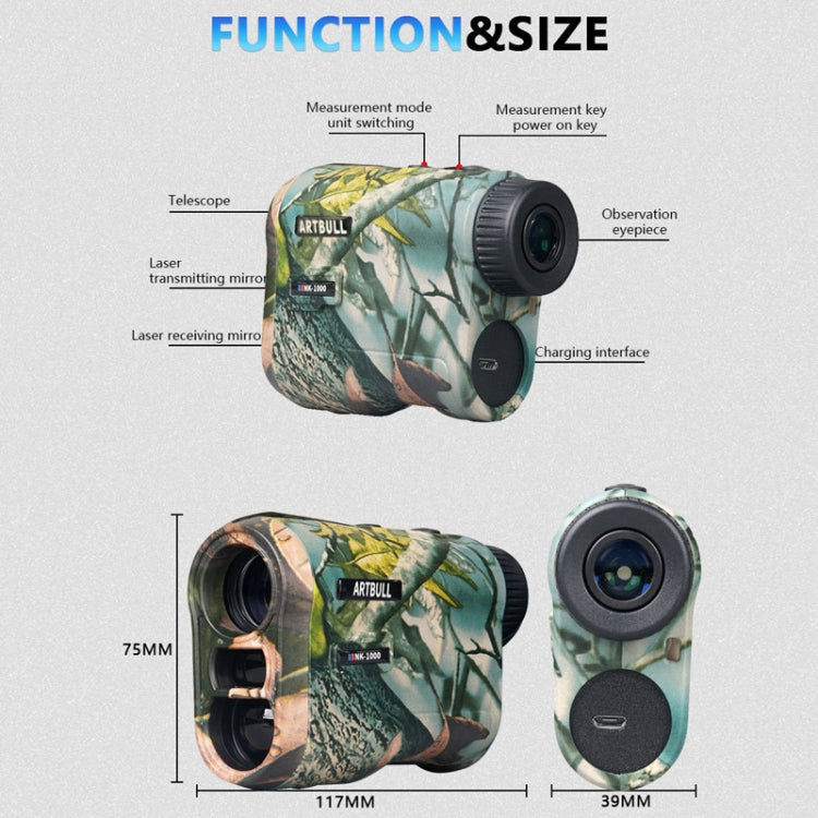 ARTBULL NK-1000 Camouflage Golf Rangefinder Rechargeable Telescope, Random Color Delivery - Laser Rangefinder by ARTBULL | Online Shopping UK | buy2fix