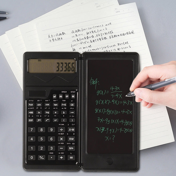 Solar Function Calculator Handwriting Pad 10 Digits Display Portable Handwriting Board(Black) by buy2fix