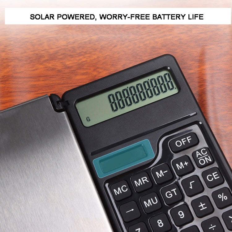 0.1g/1kg Kitchen Digital Scale Pocket Scale With Solar Calculator(Black) - Jewelry Scales by buy2fix | Online Shopping UK | buy2fix