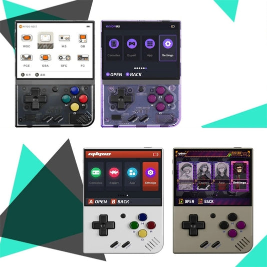 Miyoo Mini Plus 3.5 Inch IPS Screen Retro Handheld Game Console 64GB 15K Games(Transparent Purple) by buy2fix