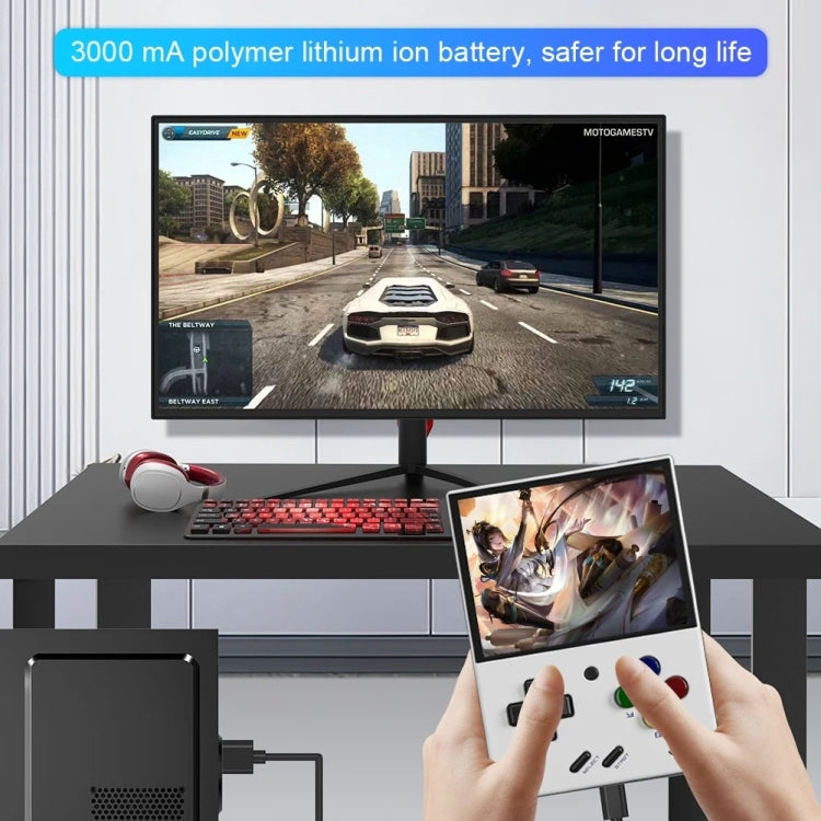 Miyoo Mini Plus 3.5 Inch IPS Screen Retro Handheld Game Console NO Card 0 Games(Transparent Black) by buy2fix