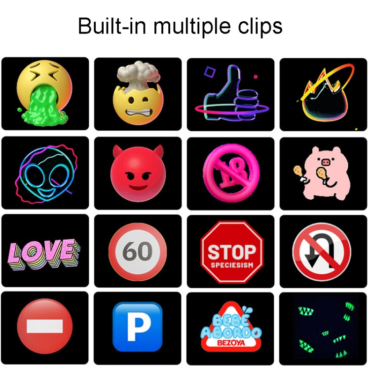 LED Dynamic Emoticon Car Bluetooth Display Screen 5V USB Interface - Car Monitor by buy2fix | Online Shopping UK | buy2fix