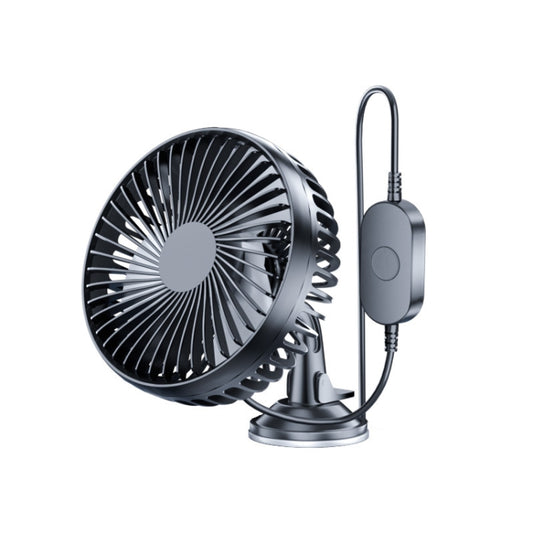 SUITU 12V/24V Mini Car Fan USB Charging Single Head Fan 360 Degree Cooling Fan, Style: Suction Cup Model - Heating & Fans by SUITU | Online Shopping UK | buy2fix