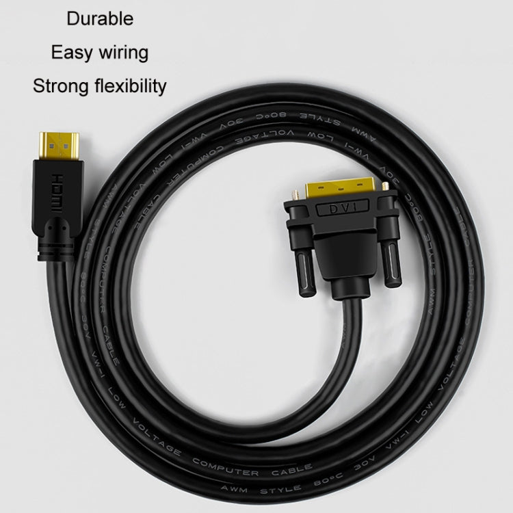 1m JINGHUA HDMI To DVI Transfer Cable Graphics Card Computer Monitor HD Cable - by JINGHUA | Online Shopping UK | buy2fix