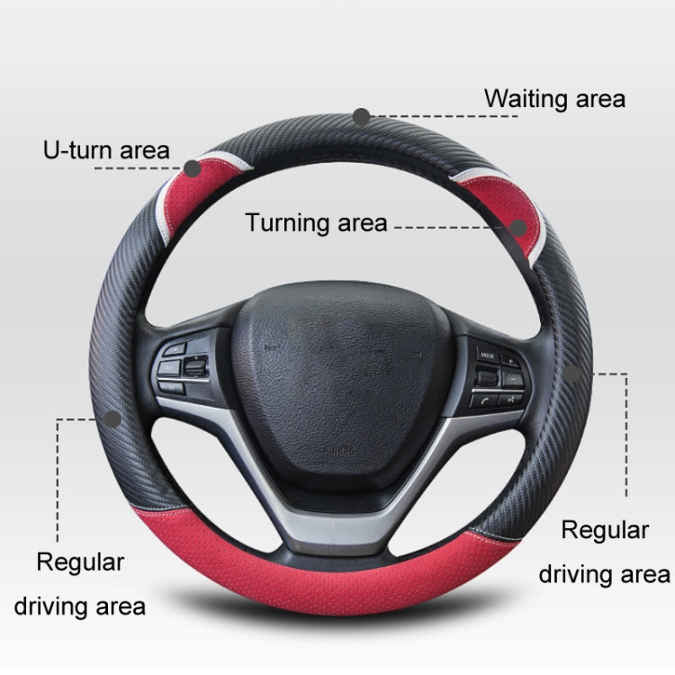 38cm Cute Rabbit Women Cartoon Car Steering Wheel Cover, Color: Round Black Rose Red - Steering Wheel Accessories by buy2fix | Online Shopping UK | buy2fix