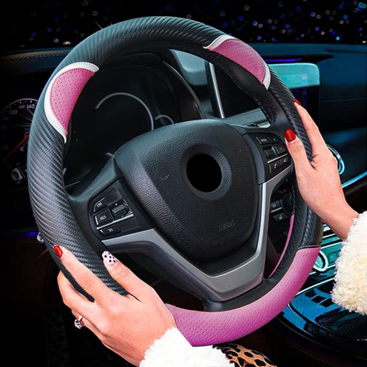 38cm Cute Rabbit Women Cartoon Car Steering Wheel Cover, Color: Round Black Boffee - Steering Wheel Accessories by buy2fix | Online Shopping UK | buy2fix