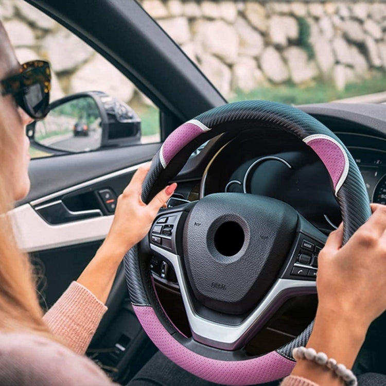 38cm Cute Rabbit Women Cartoon Car Steering Wheel Cover, Color: Round Black Pink - Steering Wheel Accessories by buy2fix | Online Shopping UK | buy2fix