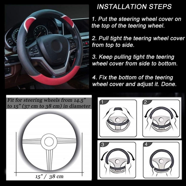 38cm Cute Rabbit Women Cartoon Car Steering Wheel Cover, Color: Round Black Rose Red - Steering Wheel Accessories by buy2fix | Online Shopping UK | buy2fix