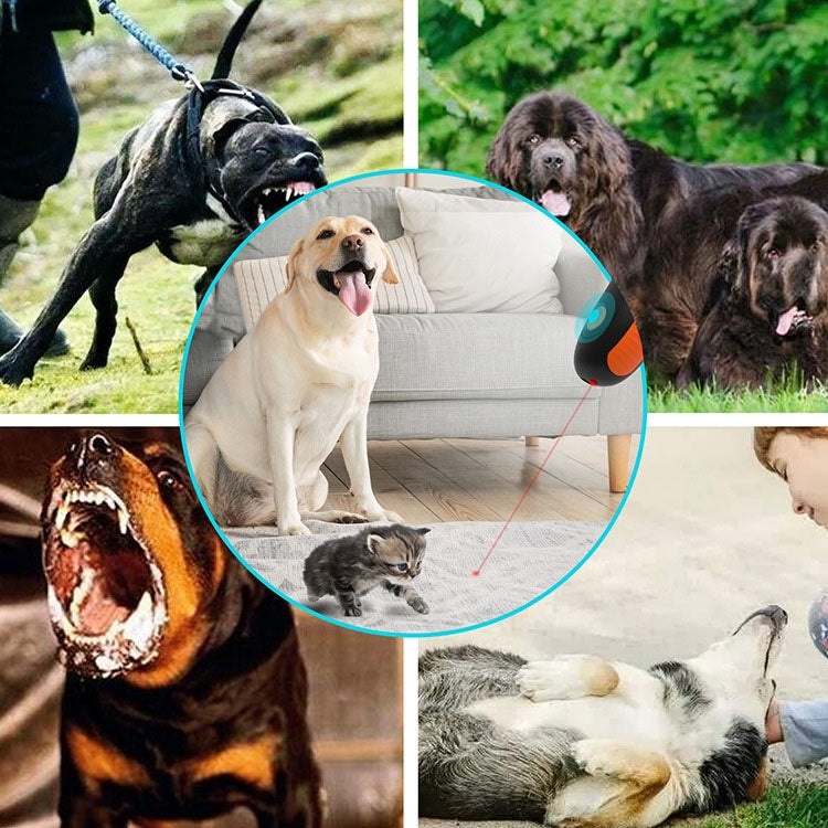 Ultrasonic Pet Trainer Handheld Sonic Dog Repeller Portable Electronic Dog Trainer(Orange) by buy2fix