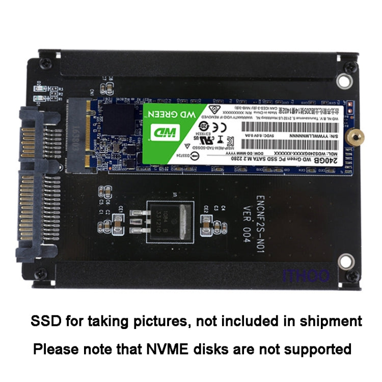 ENCNF2S-N01 NGFF To SATA3 Transfer Card M.2 KEY B-M SSD To 6Gbps Interface Conversion Adapter With Baffle by buy2fix