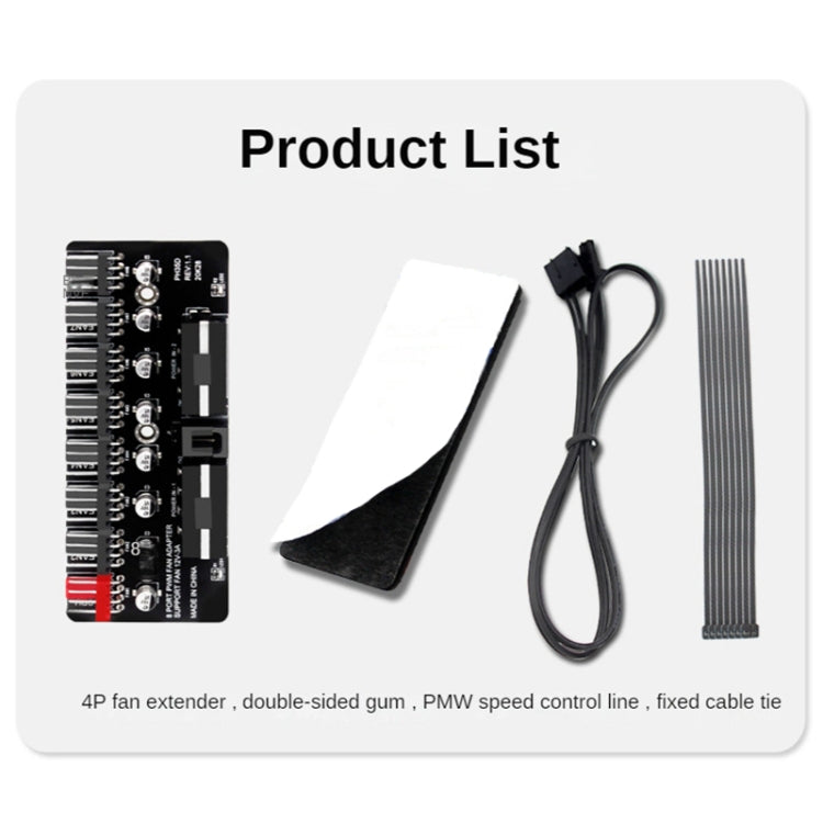 PWM Fan Hub Computer CPU Fan Extender(SATA Interface) by buy2fix