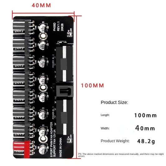 PWM Fan Hub Computer CPU Fan Extender(SATA Interface) by buy2fix
