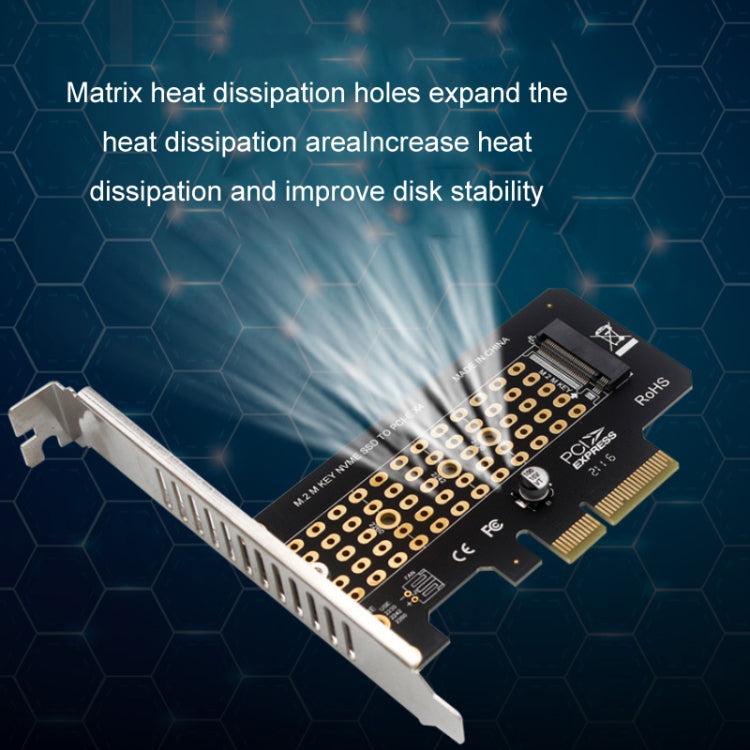 5pcs NVME Transfer Card M.2 To PCIE3.0/4.0 Full Speed X4 Expansion Card, Style: Half Height by buy2fix