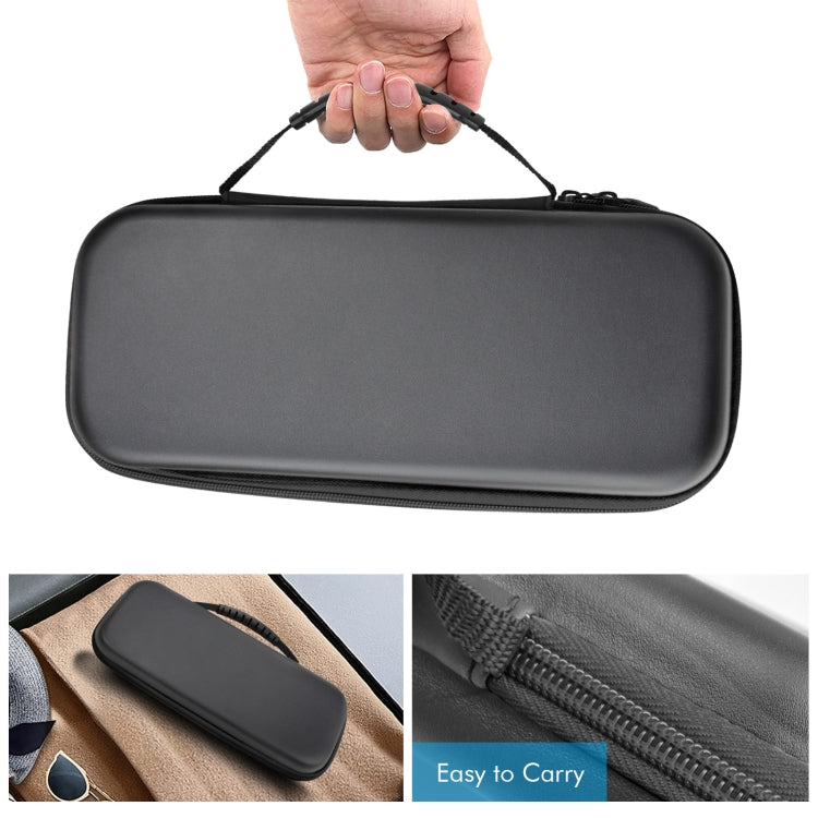 For ASUS ROG Ally Game Console EVA Leather Grain Handbag Clutch Protective Bag(Black) by buy2fix