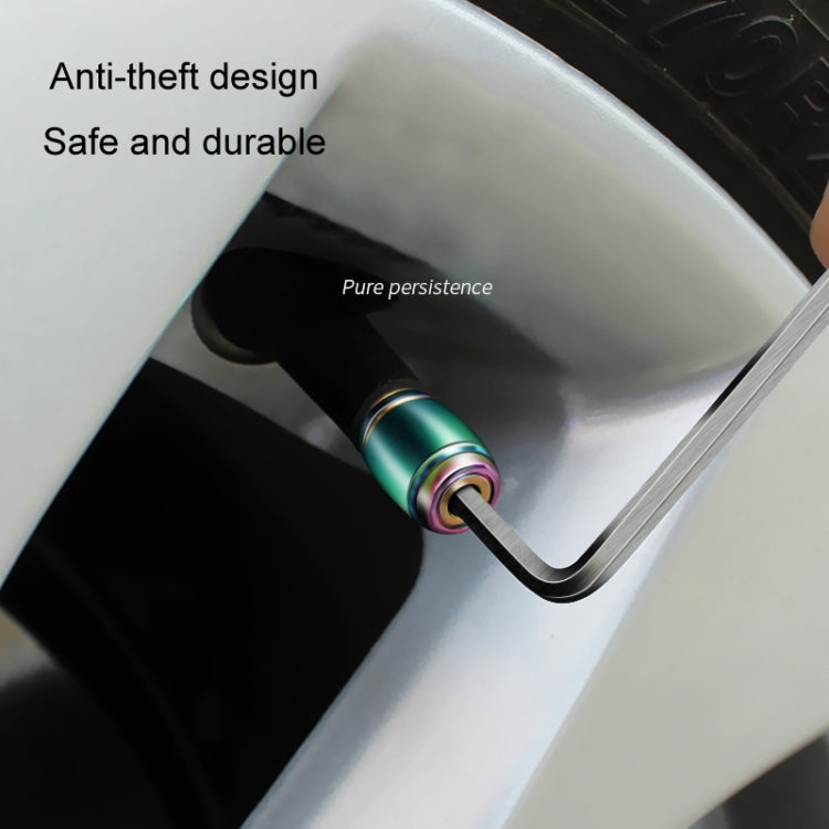 Automobile Valve Core Cap Tire Anti-deflation Valve Decoration(Silver) by buy2fix