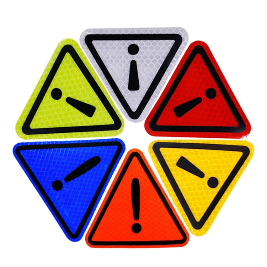 Car Tail Triangle Reflective Stickers Safety Warning Danger Signs Car Stickers(Orange) by buy2fix