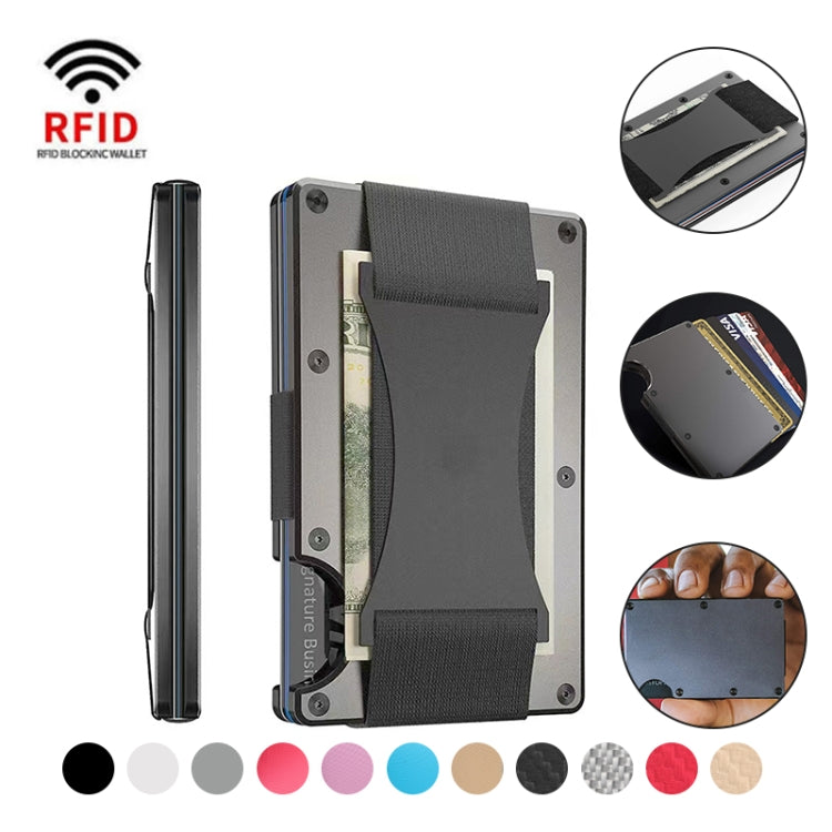 Credit Card Holder Wallets RFID Blocking Slim Metal Card Clip, Color: Black Forging Carbon - Antimagnetic RFID Package by buy2fix | Online Shopping UK | buy2fix