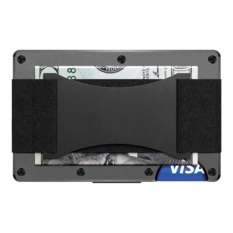 Credit Card Holder Wallets RFID Blocking Slim Metal Card Clip, Color: Black Forging Carbon - Antimagnetic RFID Package by buy2fix | Online Shopping UK | buy2fix