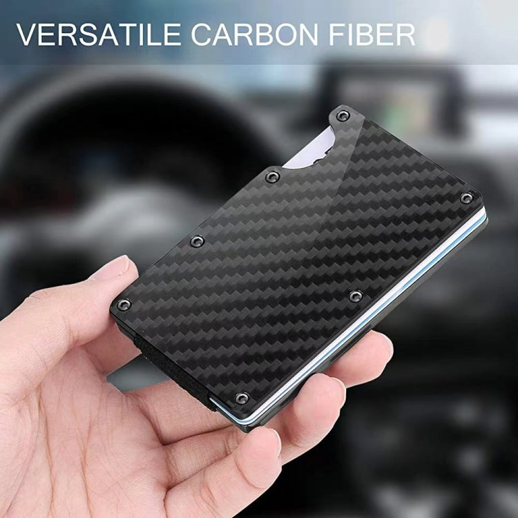 Credit Card Holder Wallets RFID Blocking Slim Metal Card Clip, Color: Black Forging Carbon - Antimagnetic RFID Package by buy2fix | Online Shopping UK | buy2fix