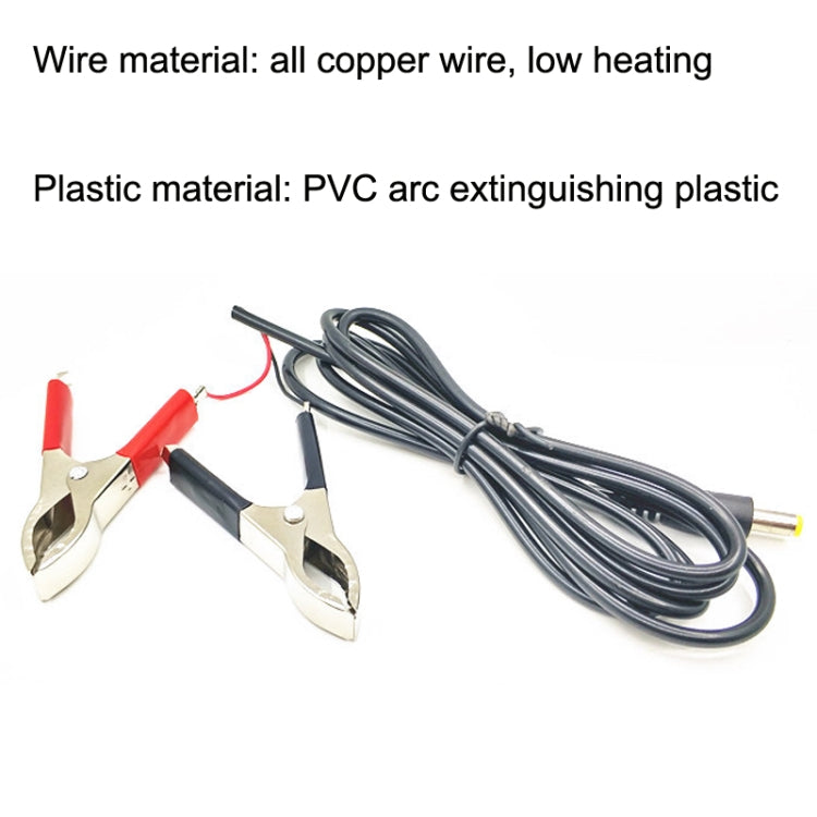1.5m 12V/24V General Battery Red Black Crocodile Wire Clip LED Power Clip Cable by buy2fix