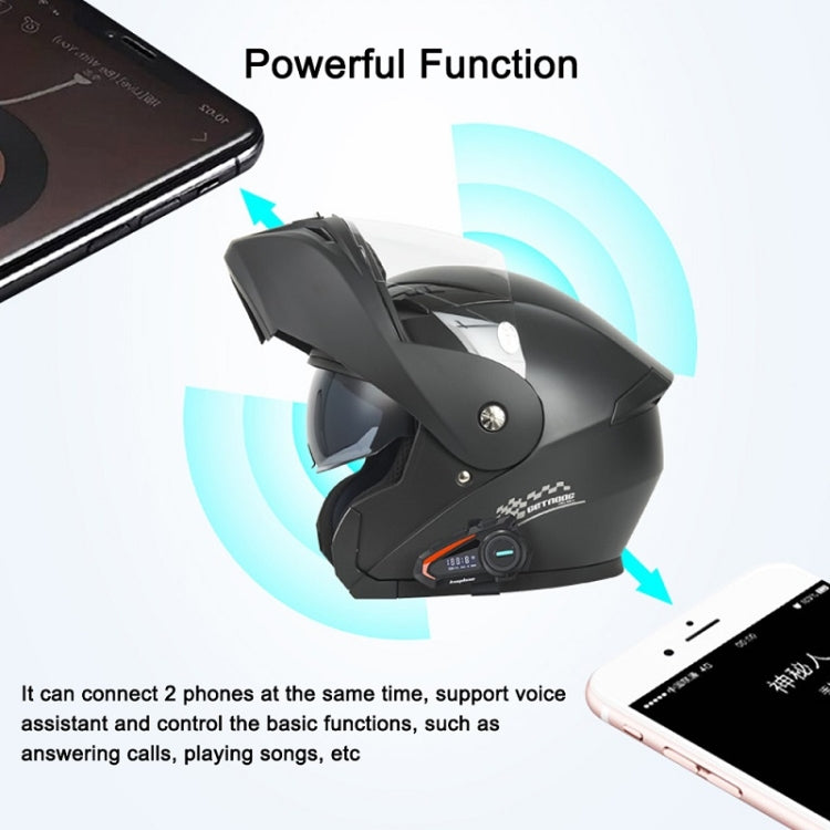 KUQIBAO Motorcycle Helmet Waterproof Bluetooth-compatible Headset With Screen(Soft Microphone) - Motorcycle Walkie Talkie by KUQIBAO | Online Shopping UK | buy2fix