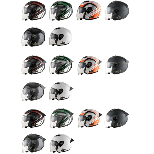 KUQIBAO Motorcycle Smart Bluetooth Sun Protection Double Lens Safety Helmet, Size: L(Matte Black+Black Tail) by KUQIBAO