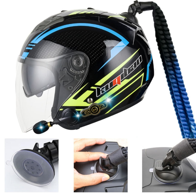 KUQIBAO Motorcycle Bluetooth Headset Double Lens Helmet With Braid, Size: XXL(Bright Black Phantom Fiber) by KUQIBAO