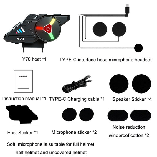 KUQIBAO Motorcycle Helmet Built-in Waterproof Bluetooth-compatible Earphone(Soft Microphone) - Motorcycle Walkie Talkie by KUQIBAO | Online Shopping UK | buy2fix