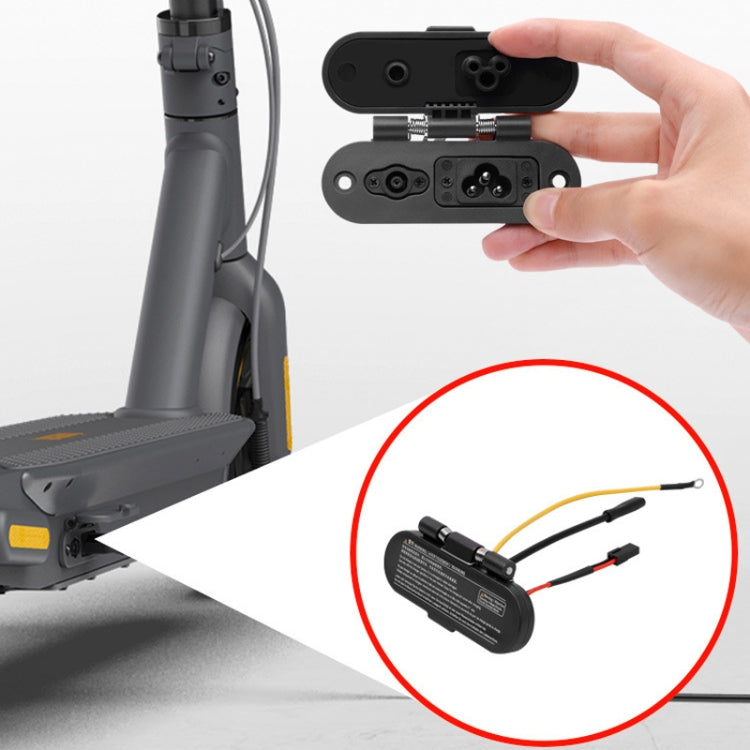 For Ninebot Max G30 Electric Scooter Charging Port Assembly(Black) - Accessories & Parts by buy2fix | Online Shopping UK | buy2fix