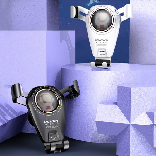 S-06 Car Air Outlet Gravity Holder Retractable Rotating Mobile Phone Bracket(White) by buy2fix