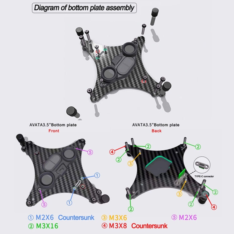 Suitable for DJI Avata 3.5-inch Upgrade Frame Kit, Style: Rack+4 Motors - Other by buy2fix | Online Shopping UK | buy2fix