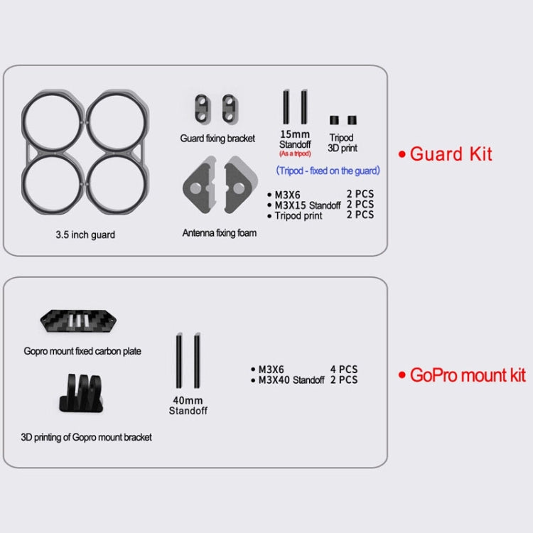 Suitable for DJI Avata 3.5-inch Upgrade Frame Kit, Style: Rack+4 Motors - Other by buy2fix | Online Shopping UK | buy2fix
