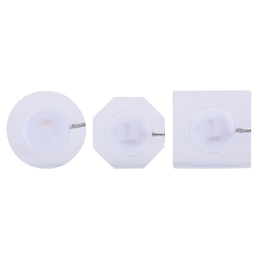 100x4mm Round LED Light Up Acrylic Coaster Transparent Crystal Base(White Light) by buy2fix