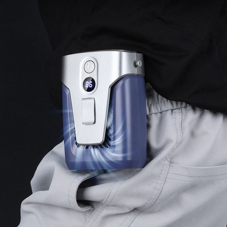 Outdoor Portable Waist High Wind Leafless Hanging Neck Fan With Power Function(Deep Space Gray) by buy2fix