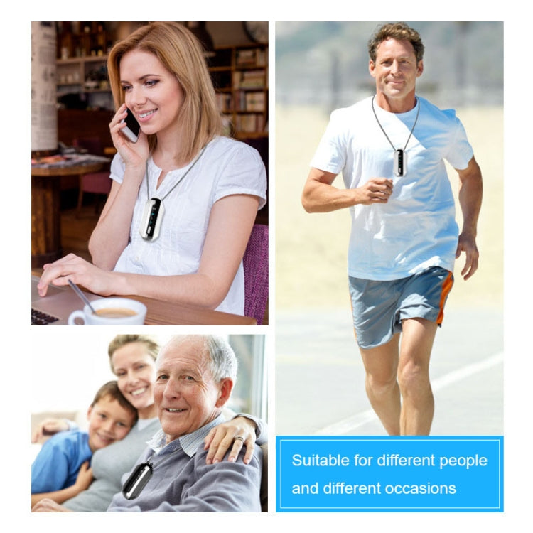 Portable Negative Ion Air Purifier Home Hanging Neck Purifier, Style: Chain Style (Black) by buy2fix