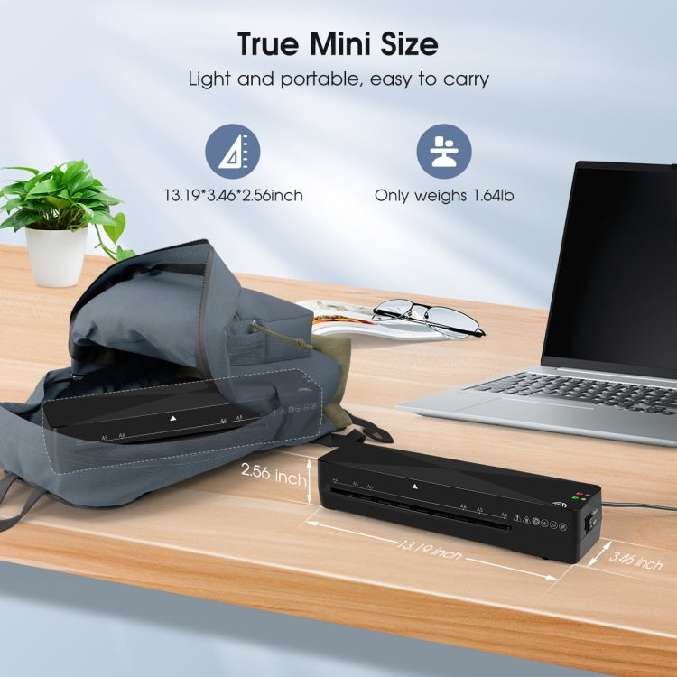 9 Inch A4 Hot Cold Laminator Machine Book Documents Laminator, Size: Set 1(110V US Plug) - Photo Film Covering Machine by buy2fix | Online Shopping UK | buy2fix