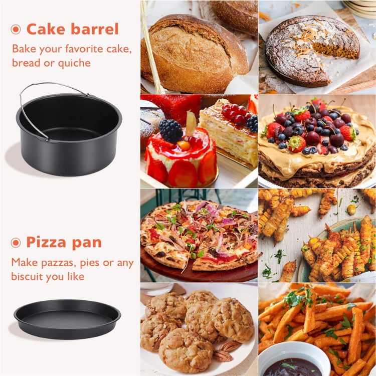 7 -inch Cake Basket with Handle + Pizza Tray Air Fryer Accessory Set Bakeware by buy2fix