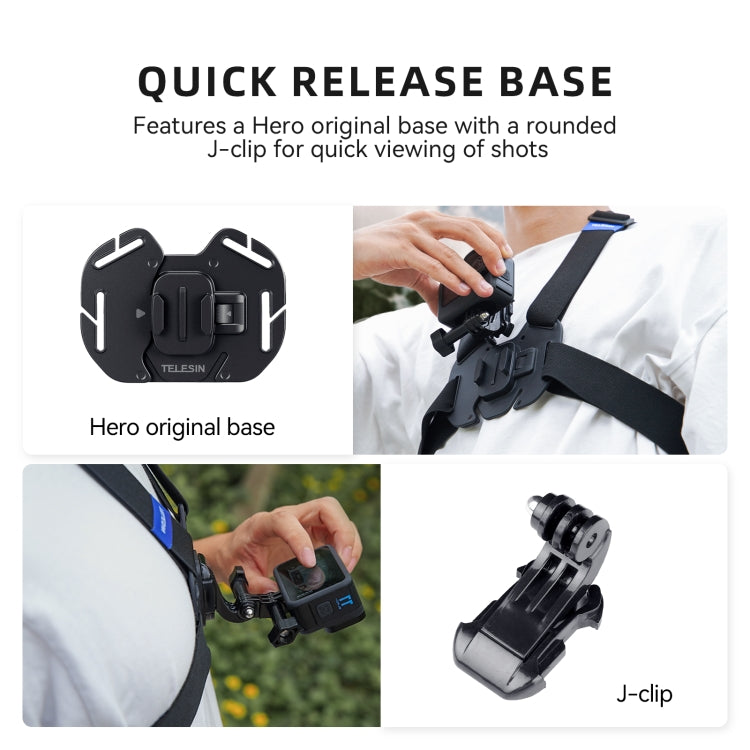 TELESIN Chest Strap Mount Waistcoat Belt Mount For Action Camera - Chest Belt by TELESIN | Online Shopping UK | buy2fix