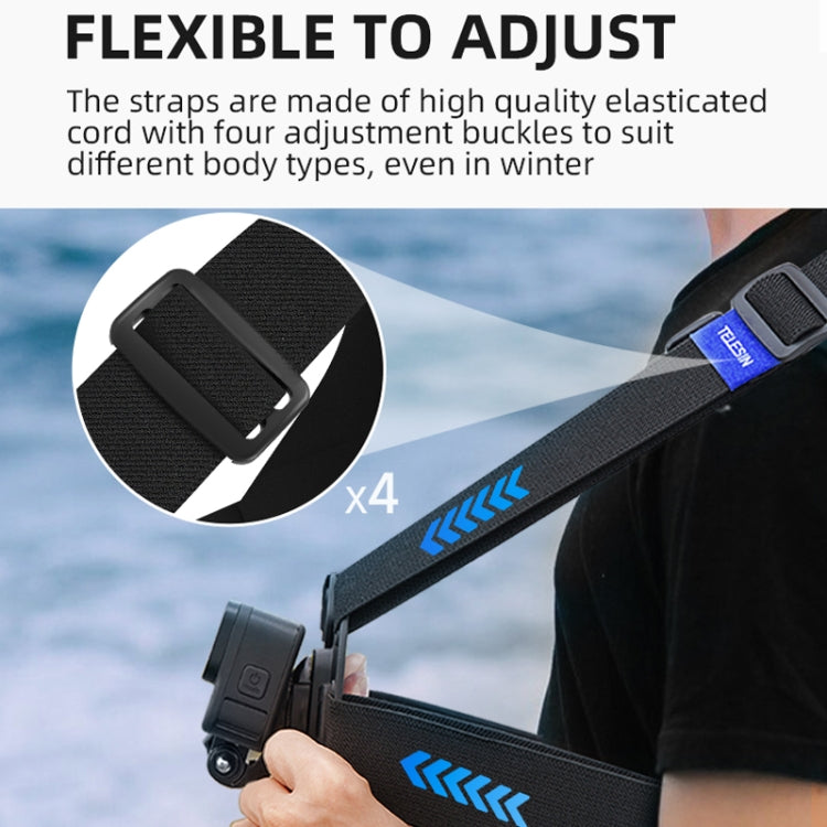 TELESIN Chest Strap Mount Waistcoat Belt Mount For Action Camera - Chest Belt by TELESIN | Online Shopping UK | buy2fix